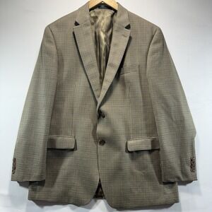 Lauren Ralph Lauren Sport Coat Men 42R Wool & Silk Houndstooth Two Button Blazer